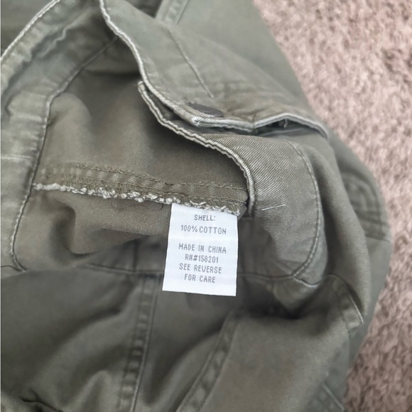 Sixty-siX pants utility cargo wide leg olive green high waist L - Picture 3 of 8